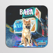 이미지를 갤러리 뷰어에 로드 , 네온 로봇 - Square Coaster